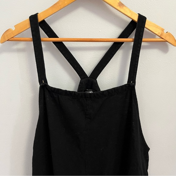 Black Organic Cotton Overalls Jumpsuit Large - Picture 7 of 10